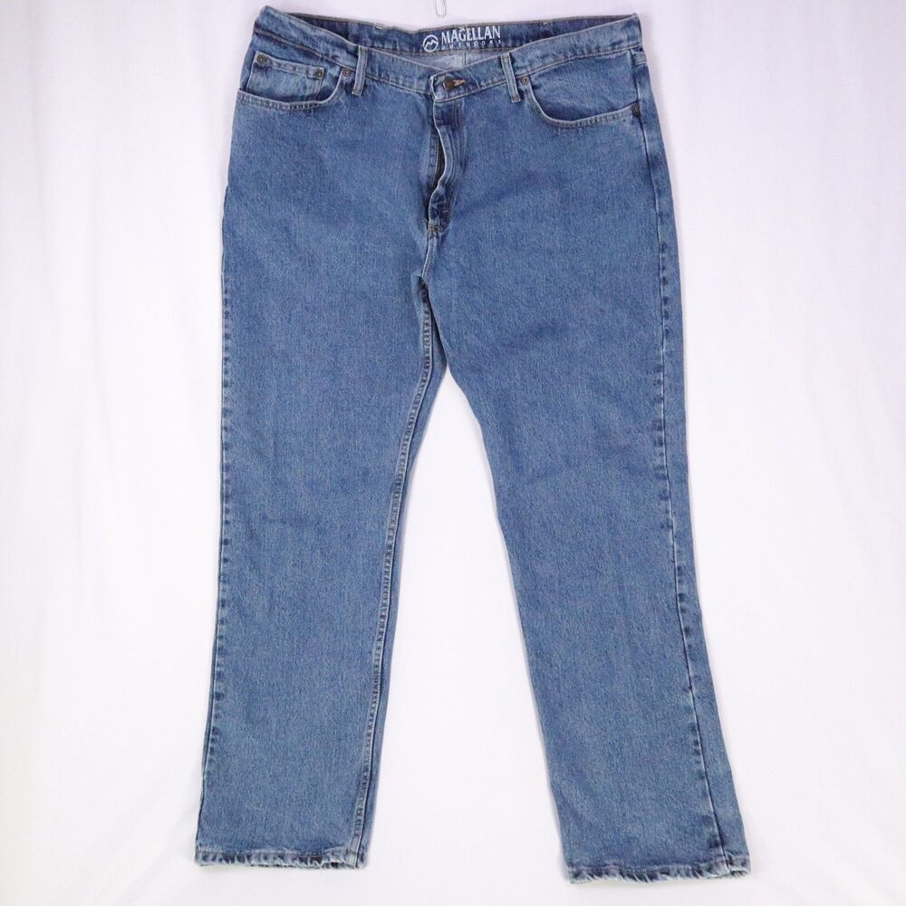 Magellan Blue Denim Jeans Mens Size 42x34   33" inseam